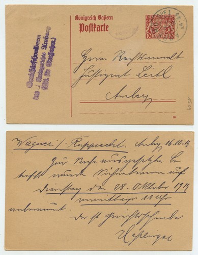 73302 bayern ganzsache dp - bayern,