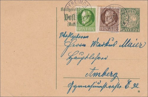 Bayern 1920 von pfreimd nach - 1920,