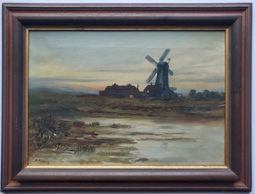 Gemälde öl landschaft mühle - gemälde,