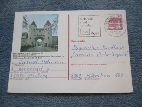 Bildpostkarte amberg - bildpostkarte,