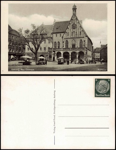 Ansichtskarte amberg rathaus - ansichtskarte,