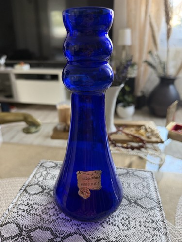 Vintage glashütte amberg vase - amberg,