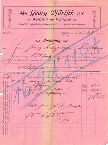 Alte rechnung georg - rechnung,