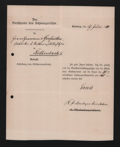 Amberg brief 1910 der - amberg,, 1910,